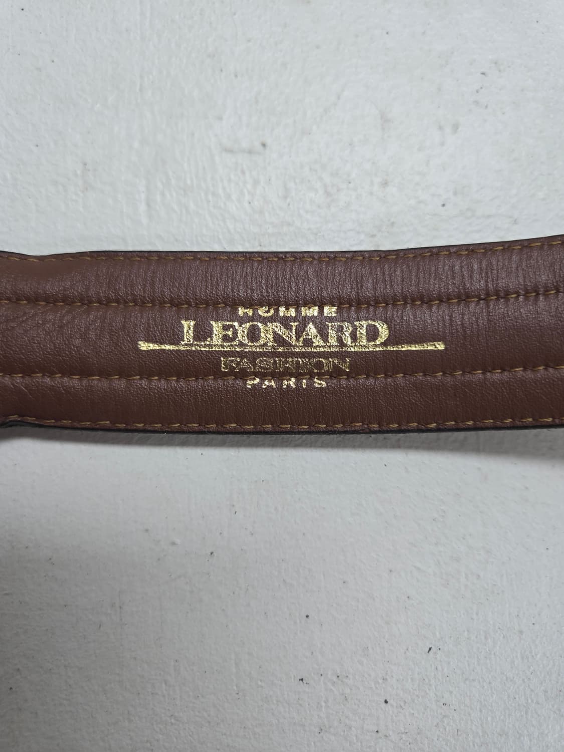 레오나드 블랙 가죽 벨트 상품이미지3