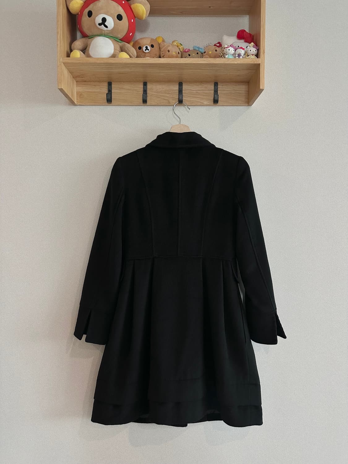 jpn viaggio blu 울 앙고라 혼방 레이어드 일본맛 브랙 코트 상품이미지2