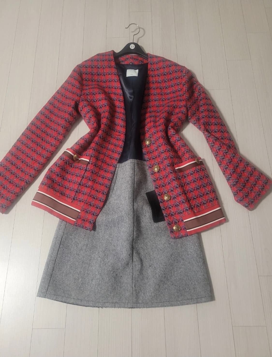 산드로(Sandro) 트위드 자켓 / 금장 버튼 포인트 상품이미지4