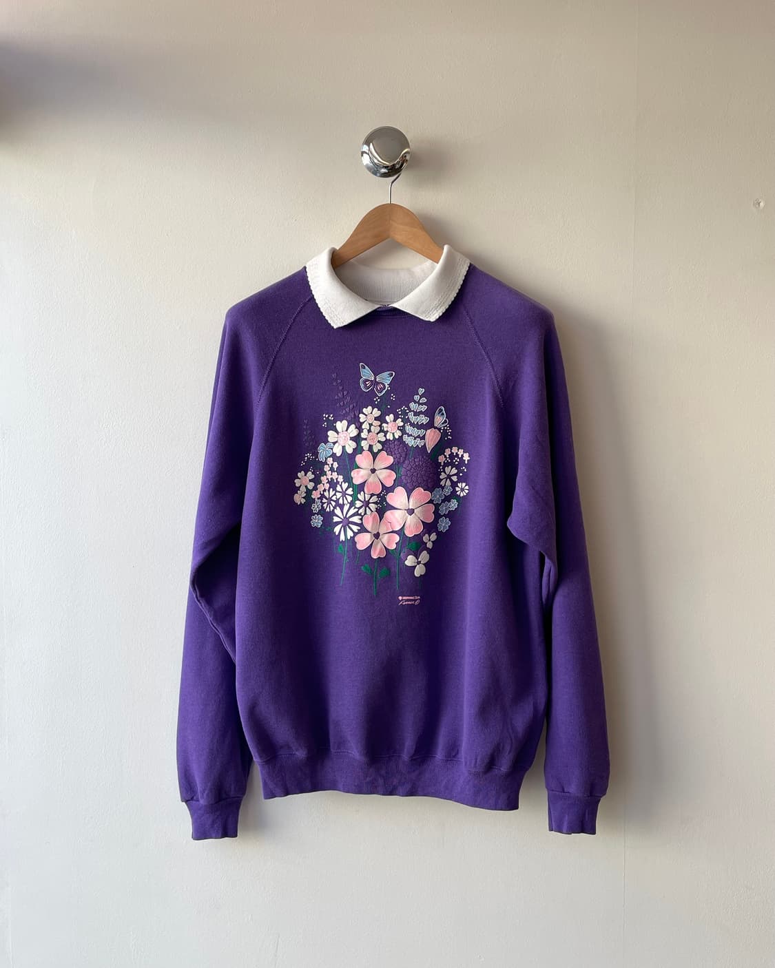 90s USA Morning Sun collar Sweatshirt 🪻 상품이미지1