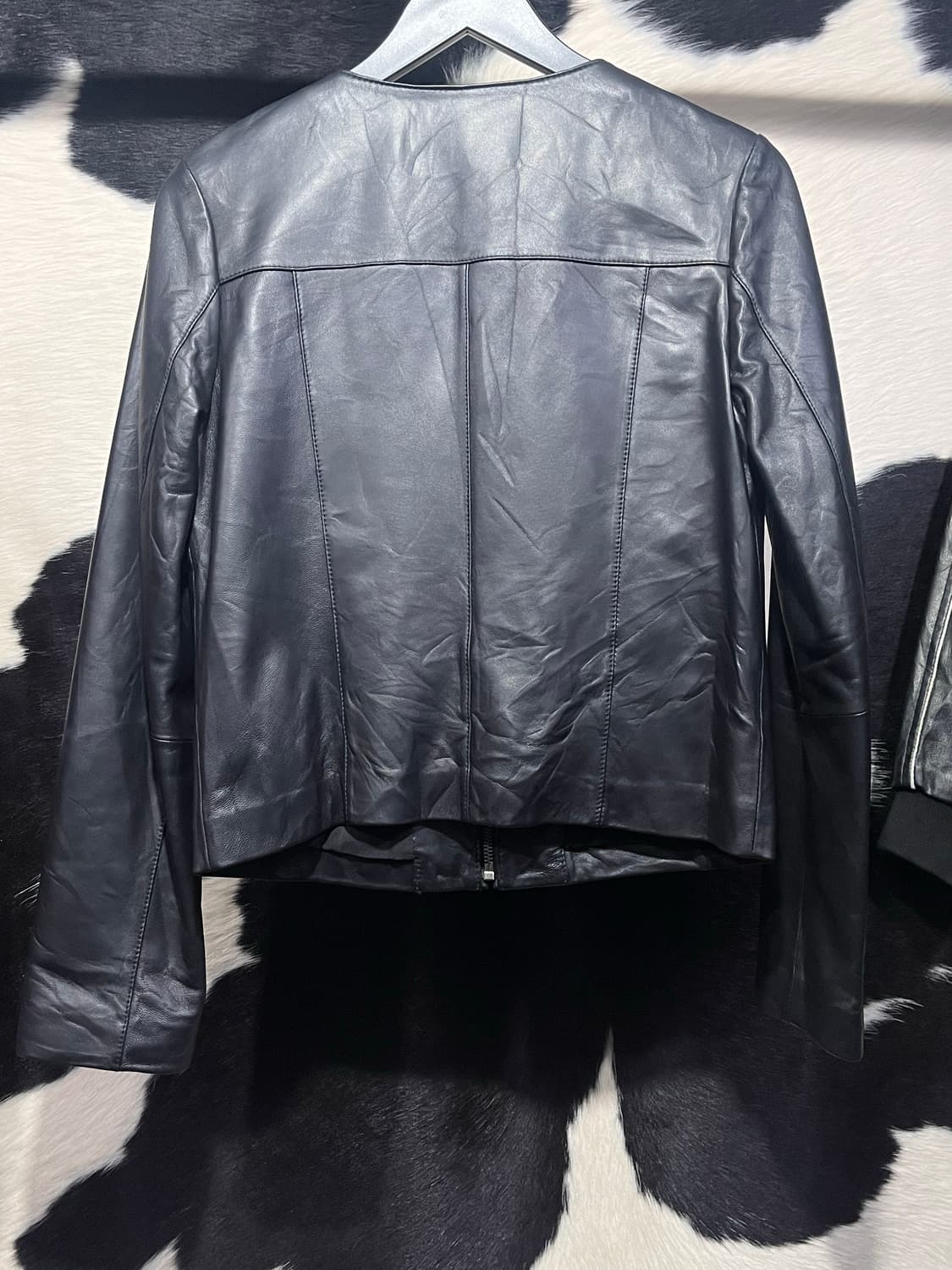 슬림핏 소가죽 레더자켓 상품이미지7