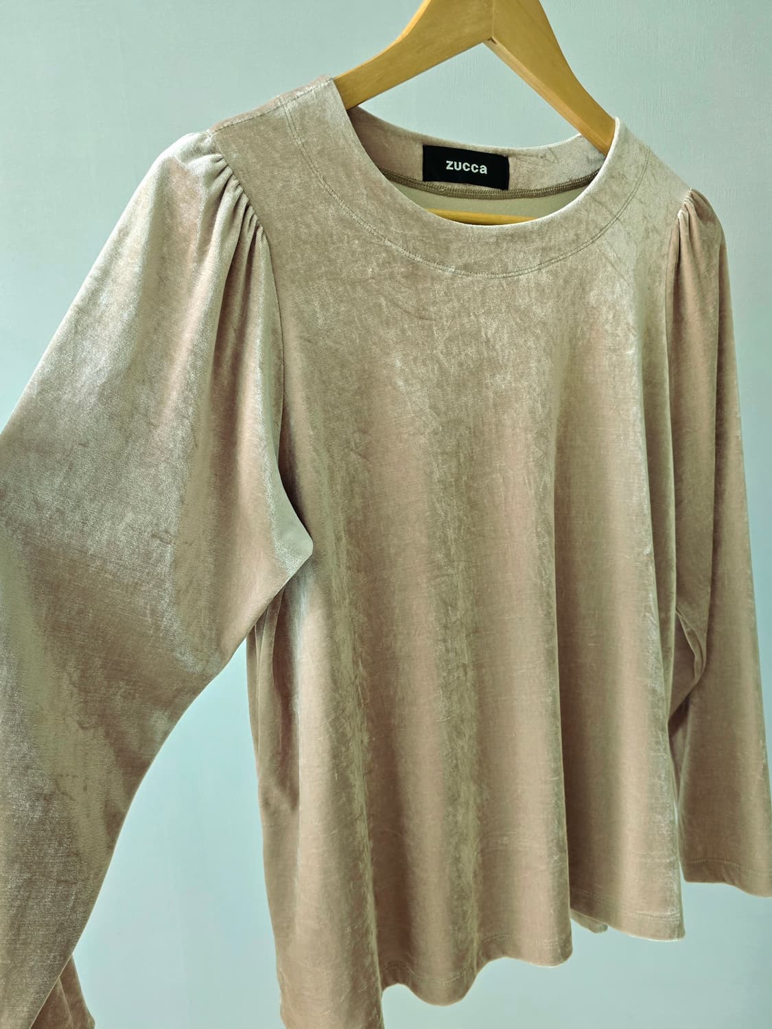 ZUCCA 벨벳 셔츠 카멜 M 상품이미지2