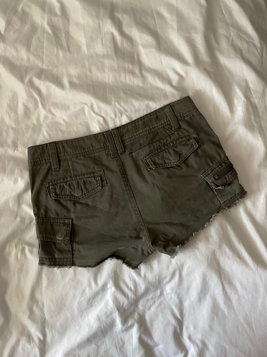 디그딥 빈티지 y2k 펑크 갸루 카키 카고 핫팬츠 숏팬츠 상품이미지4