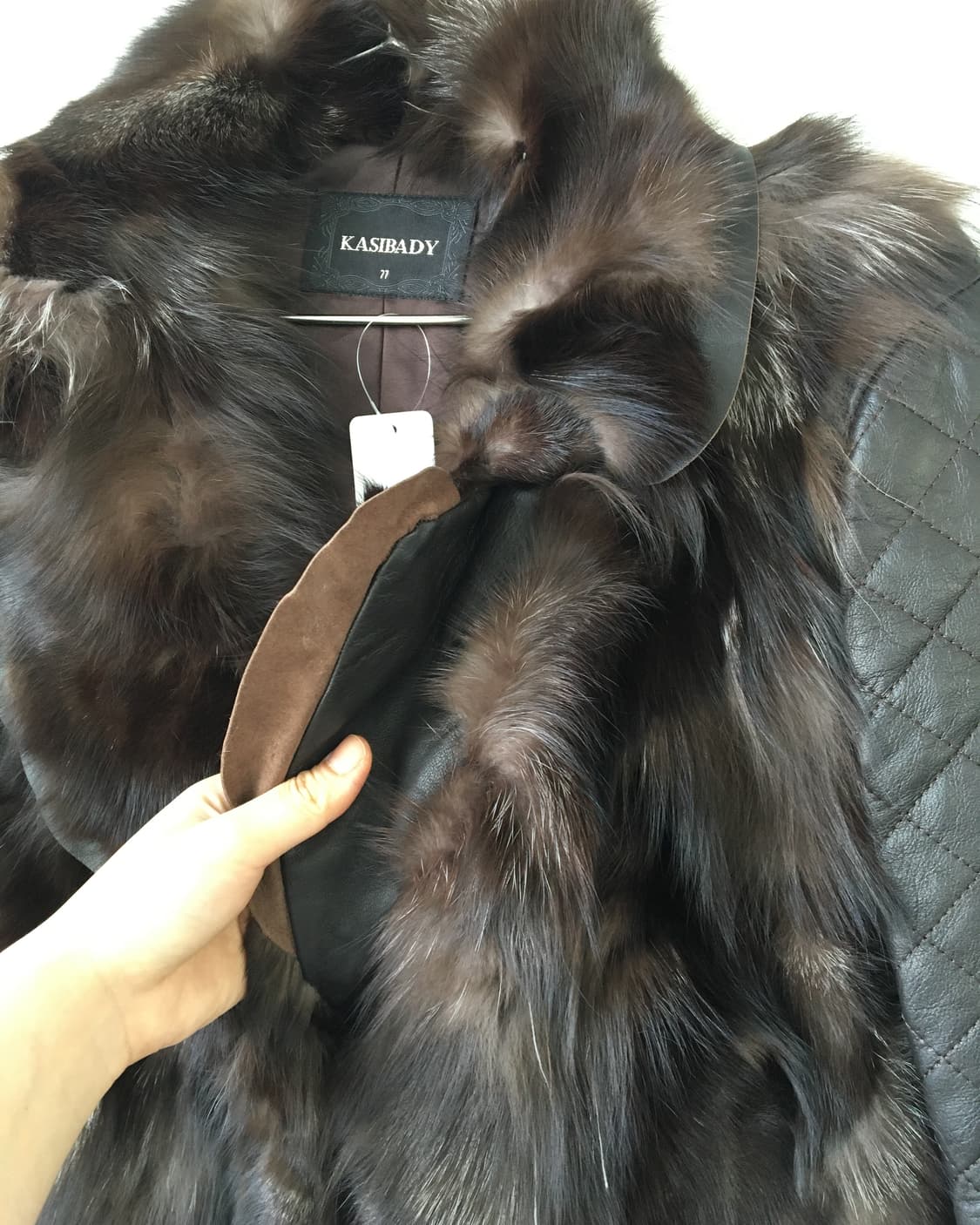Fur layered leather jacket 상품이미지6