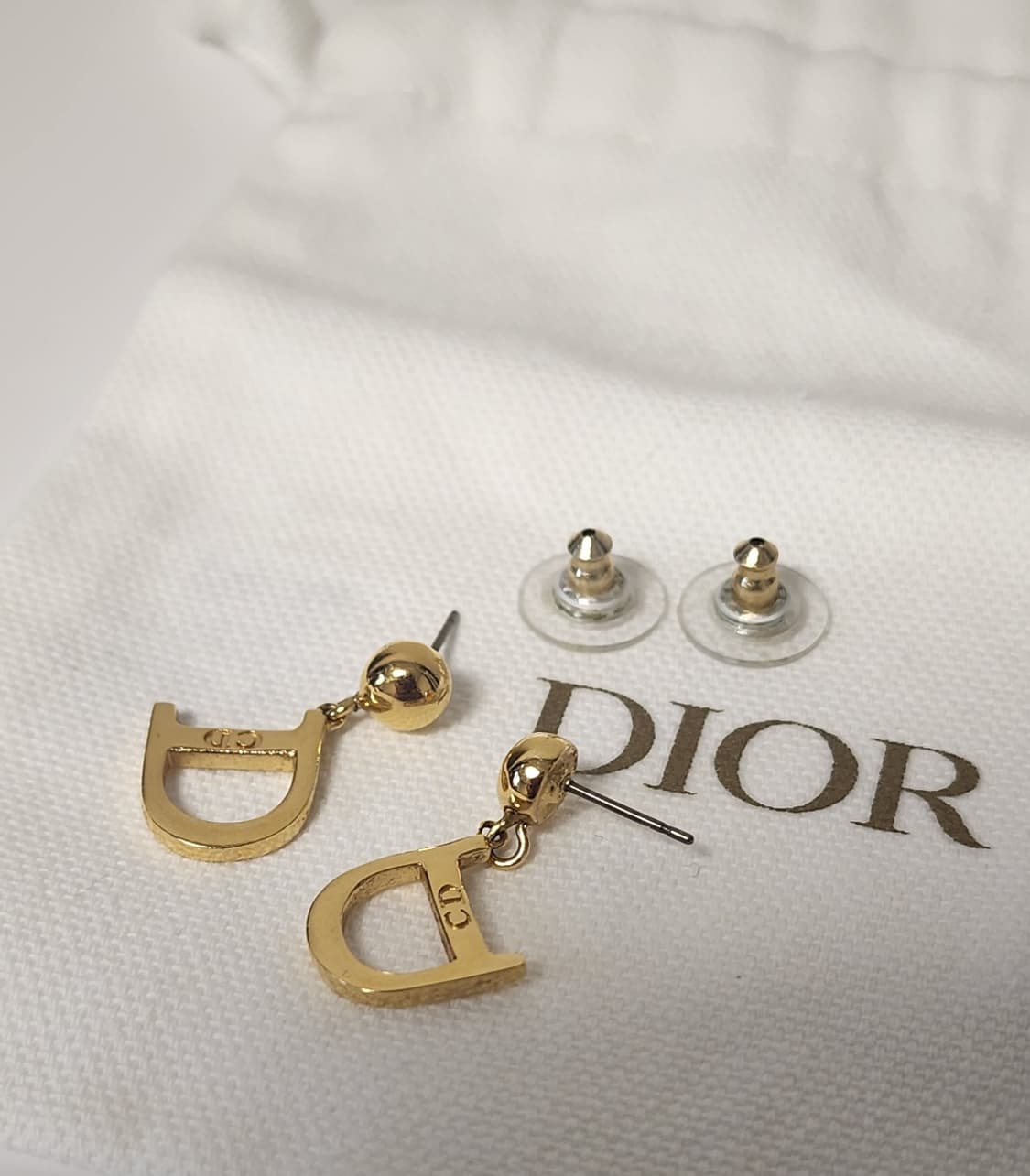 정품 디올 D 장식 골드 귀걸이  상품이미지1