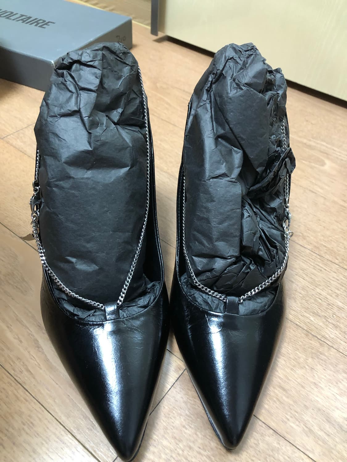 ZADIG&VOLTAIRE 블랙 체인 힐 (38) 쟈딕앤볼테르 상품이미지2