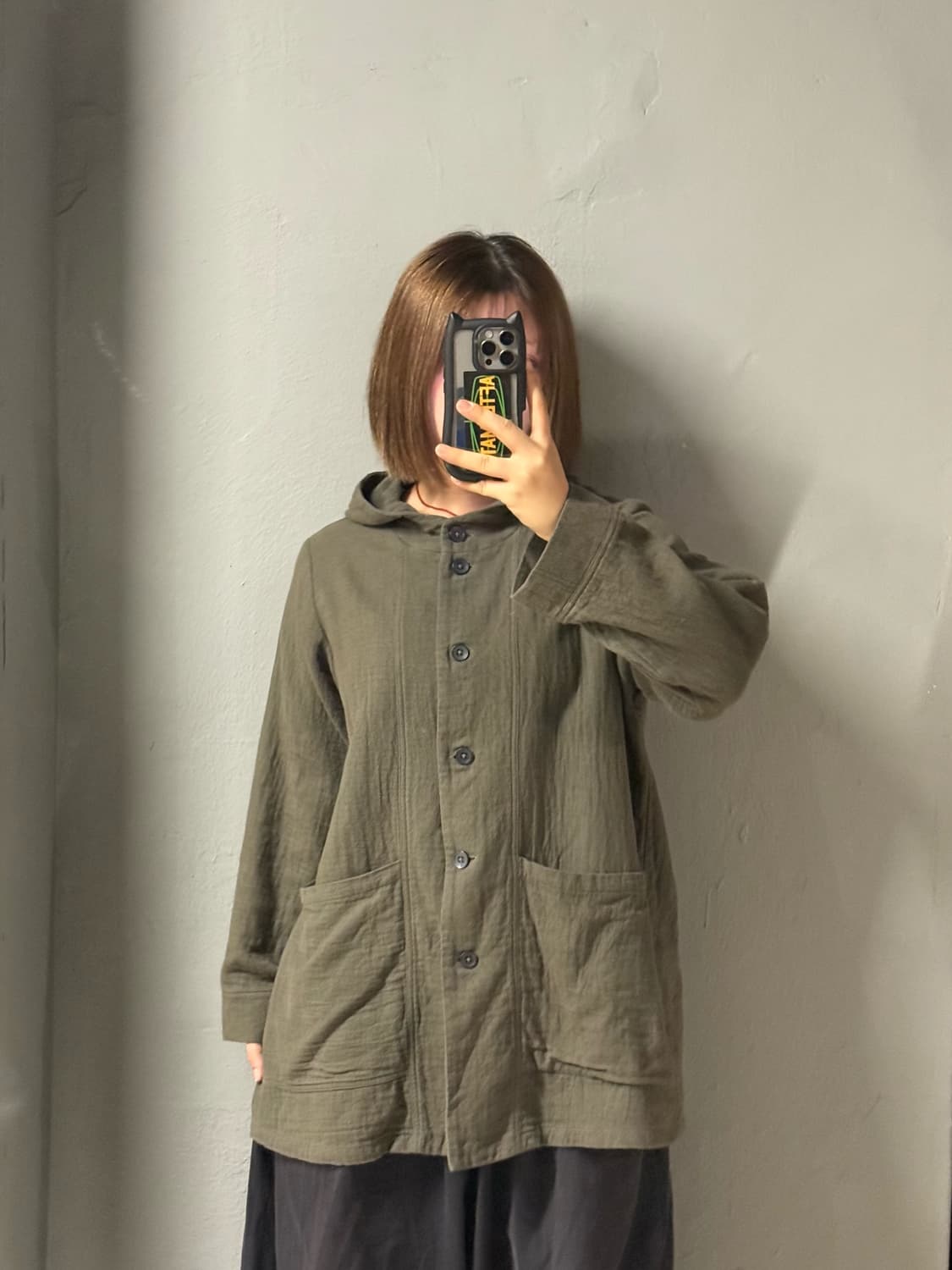 kawaii button pocket hood jacket 상품이미지1