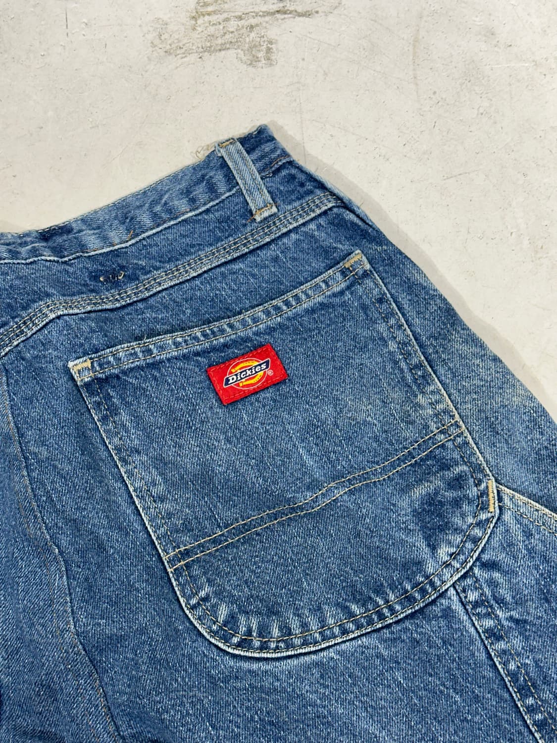 디키즈 중청 와이드 카펜터 워크 팬츠 데님 팬츠 청바지 스케이트 바지 상품이미지6
