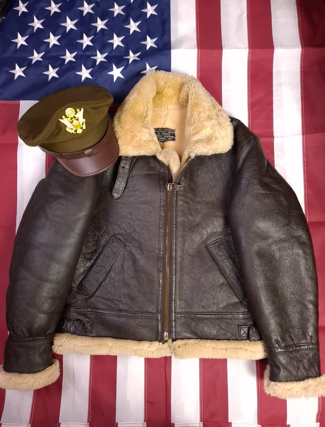 미공군 B-3 TYPE 리얼레더 항공 폭격기 무스탕  상품이미지2