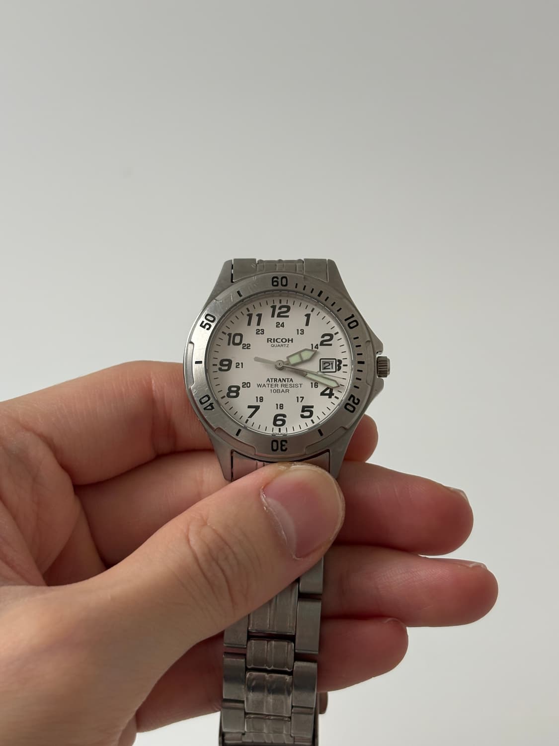 1990s Atranta Arabic Index Silver Quartz 상품이미지3