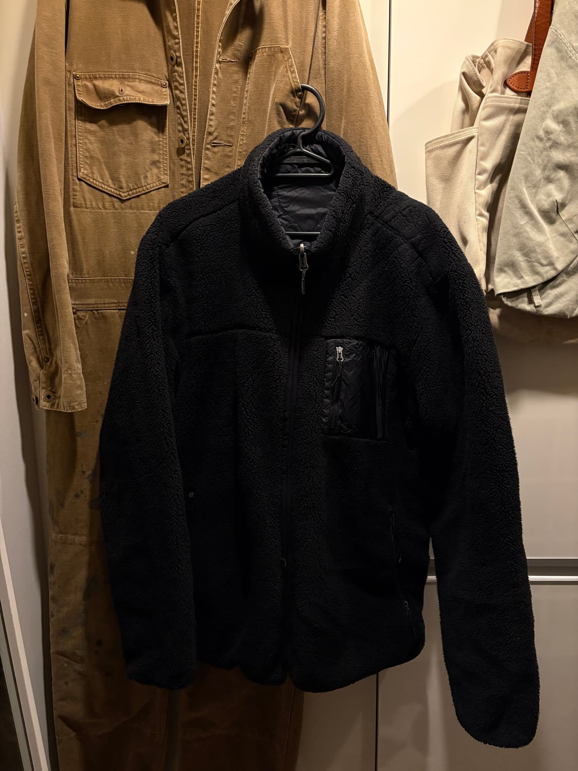 빈티지 몽벨 리버시블 후리스 패딩 블랙 상품이미지1