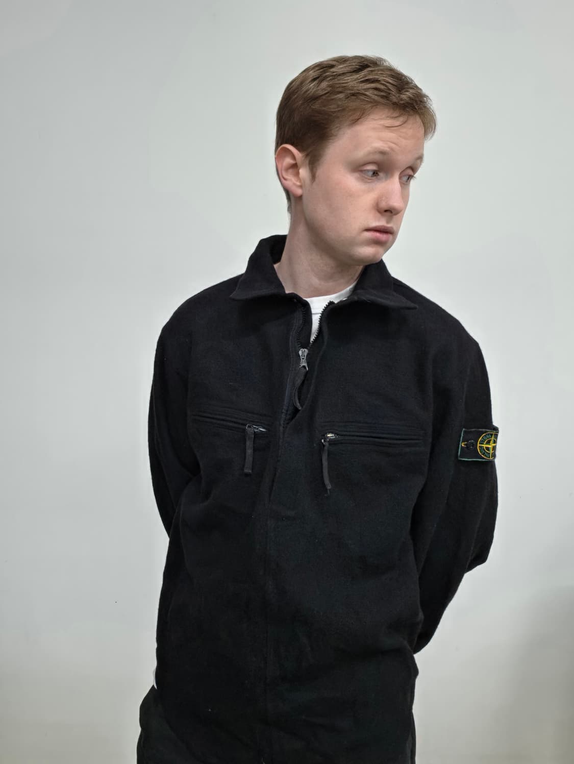 98AW 스톤 아일랜드 그린 엣지 울 쿼터 집 풀오버 상품이미지1