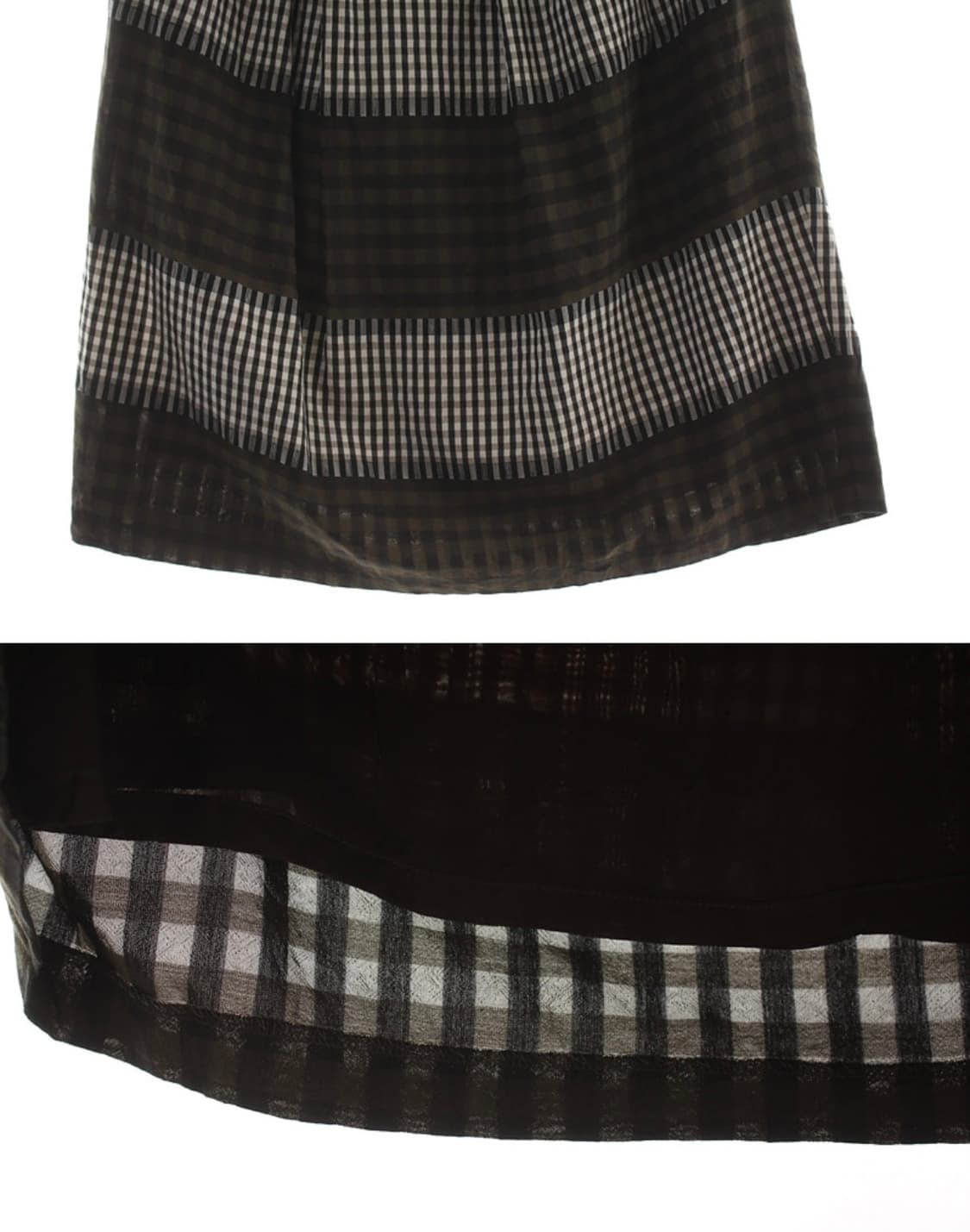 체크 롱스커트 상품이미지4