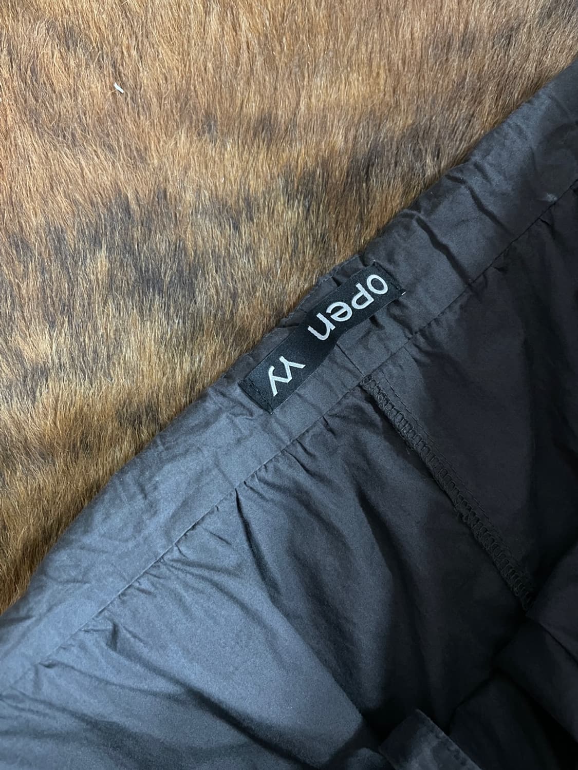 오픈 와이와이 롤드 웨이스트 미디 스커트  상품이미지5