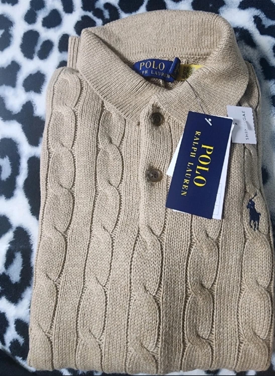 폴로랄프로렌 케이블카라니트 카멜멜란지 상품이미지2