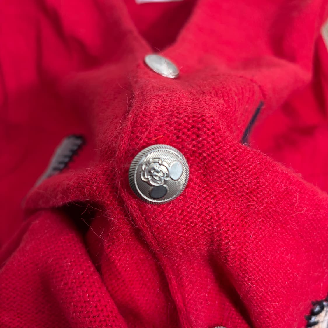 빈티지 미키마우스 니트 조끼 레드(Free) 상품이미지5