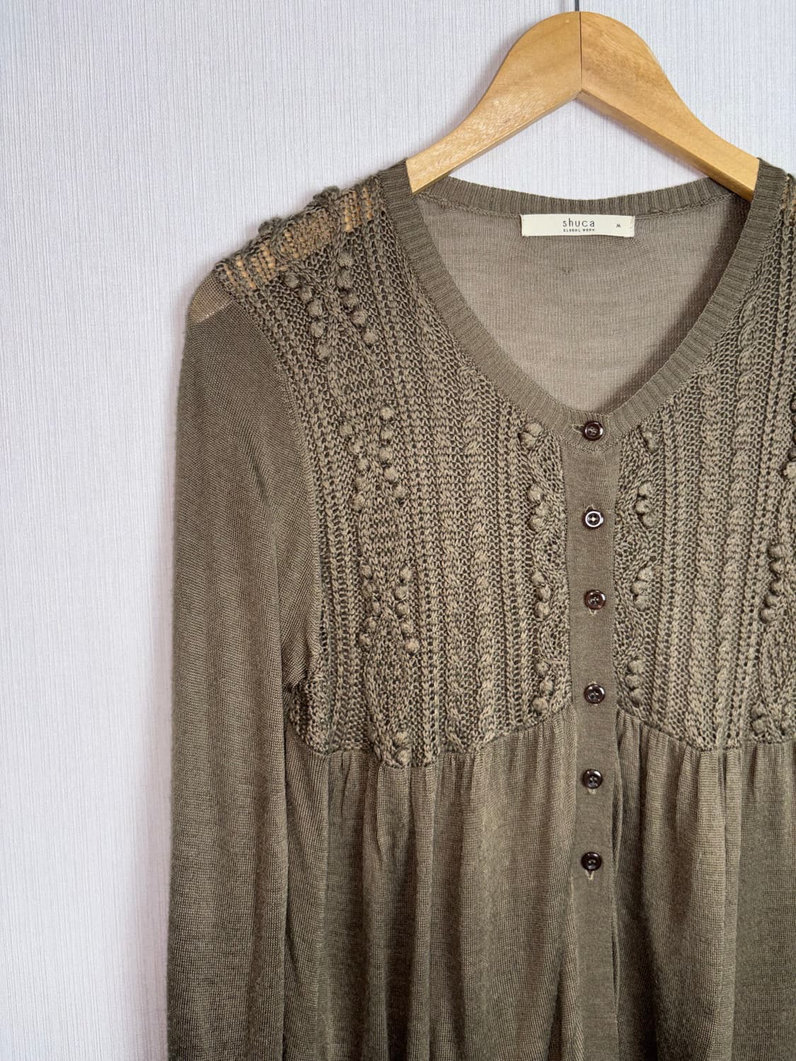 카키브라운 가디건  상품이미지7