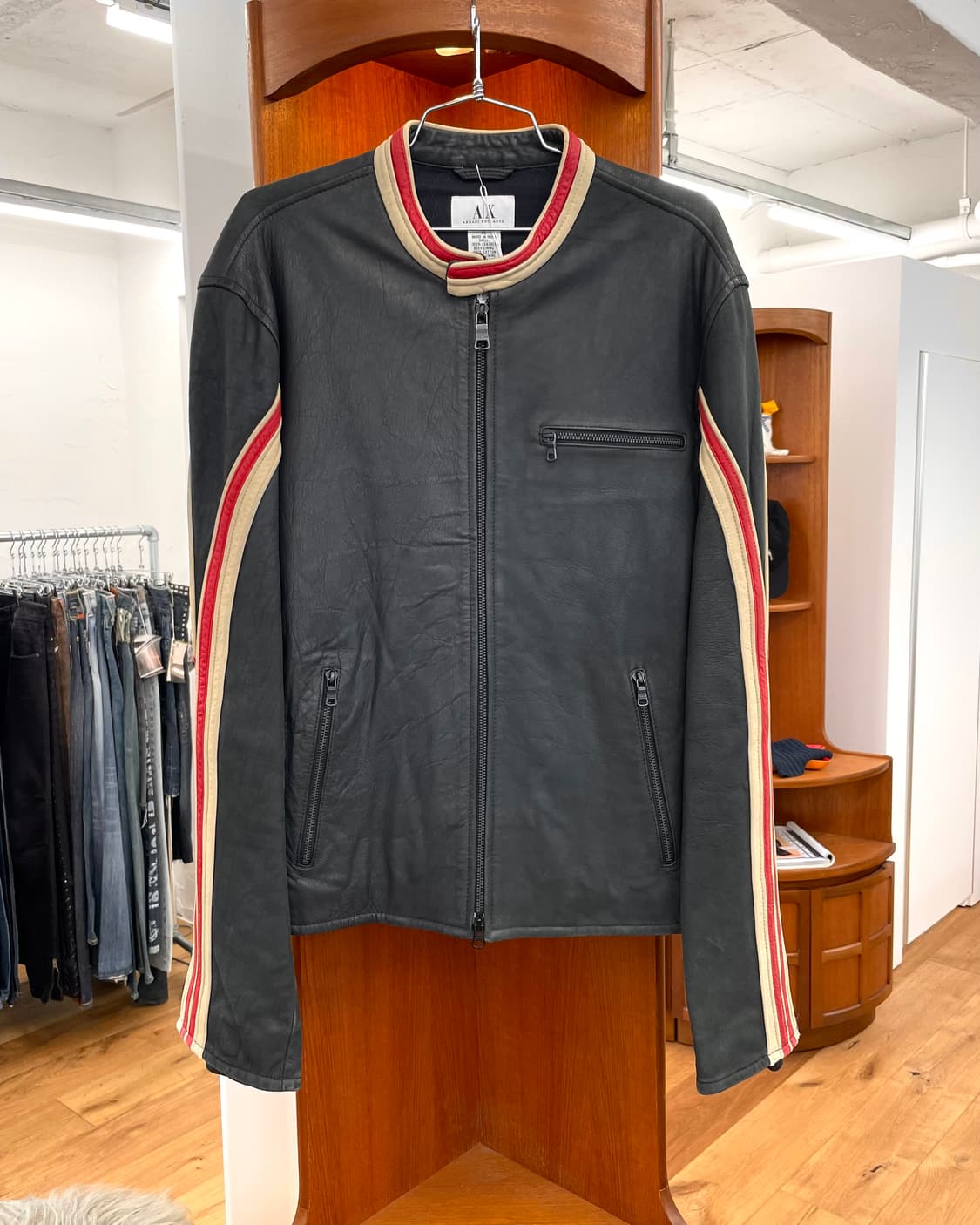 [XL] 아르마니 익스체인지 모터사이클 레더 자켓 상품이미지6