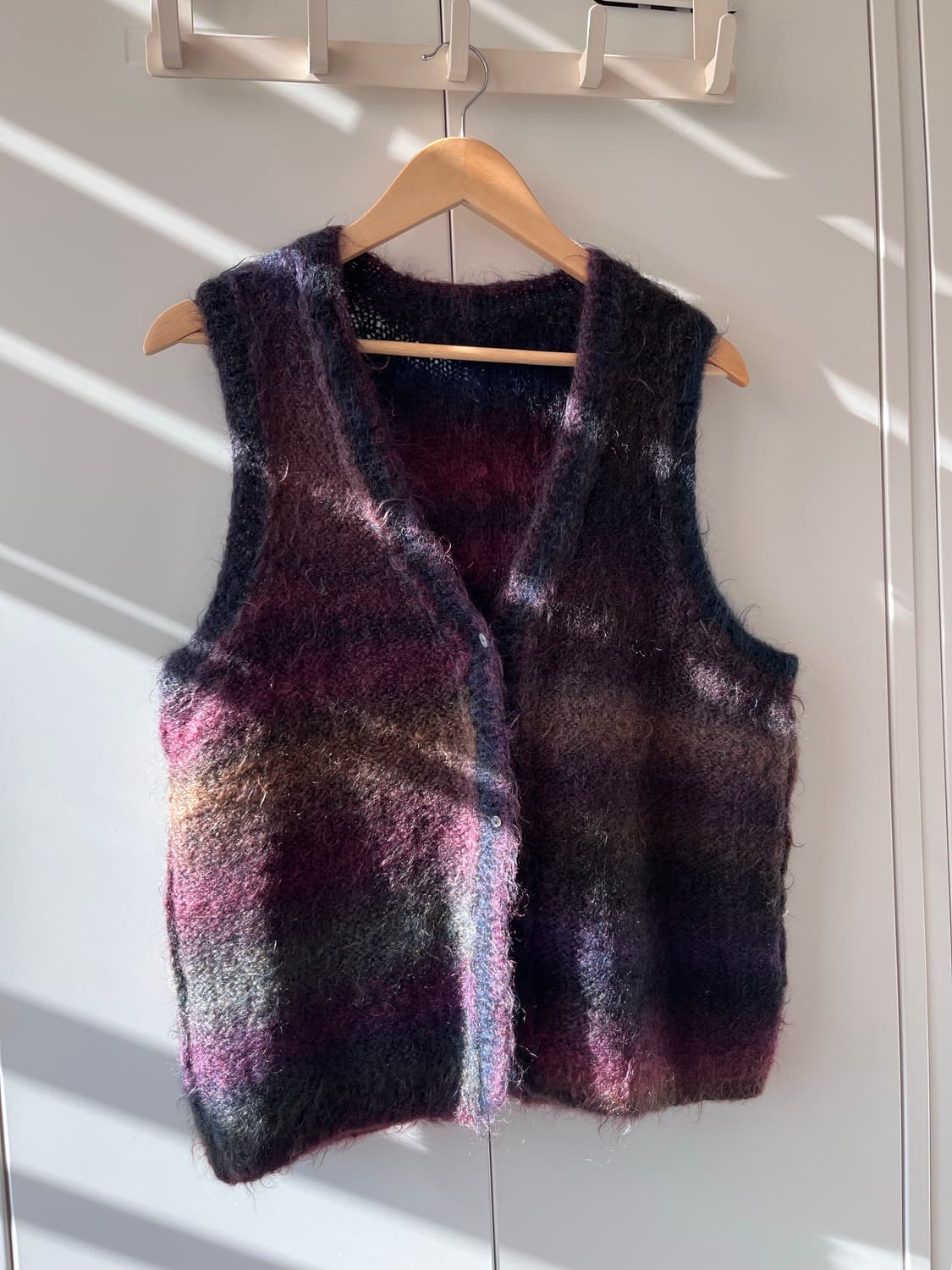 Vintage 모헤어 그라데이션 니트 조끼 가디건 상품이미지3