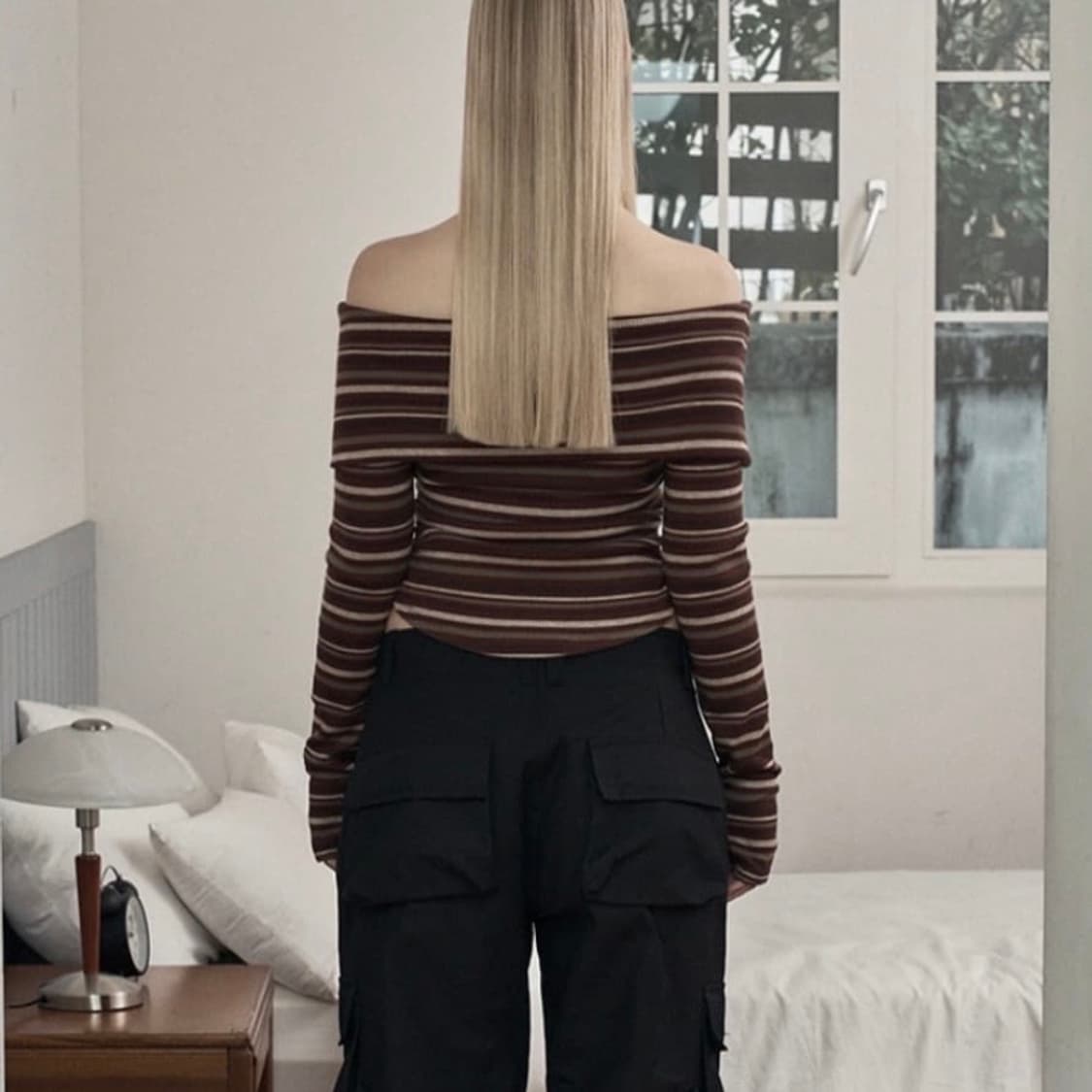 플리즈노팔로우 Zemma Crystal Off-Shoulder 버건디 상품이미지5