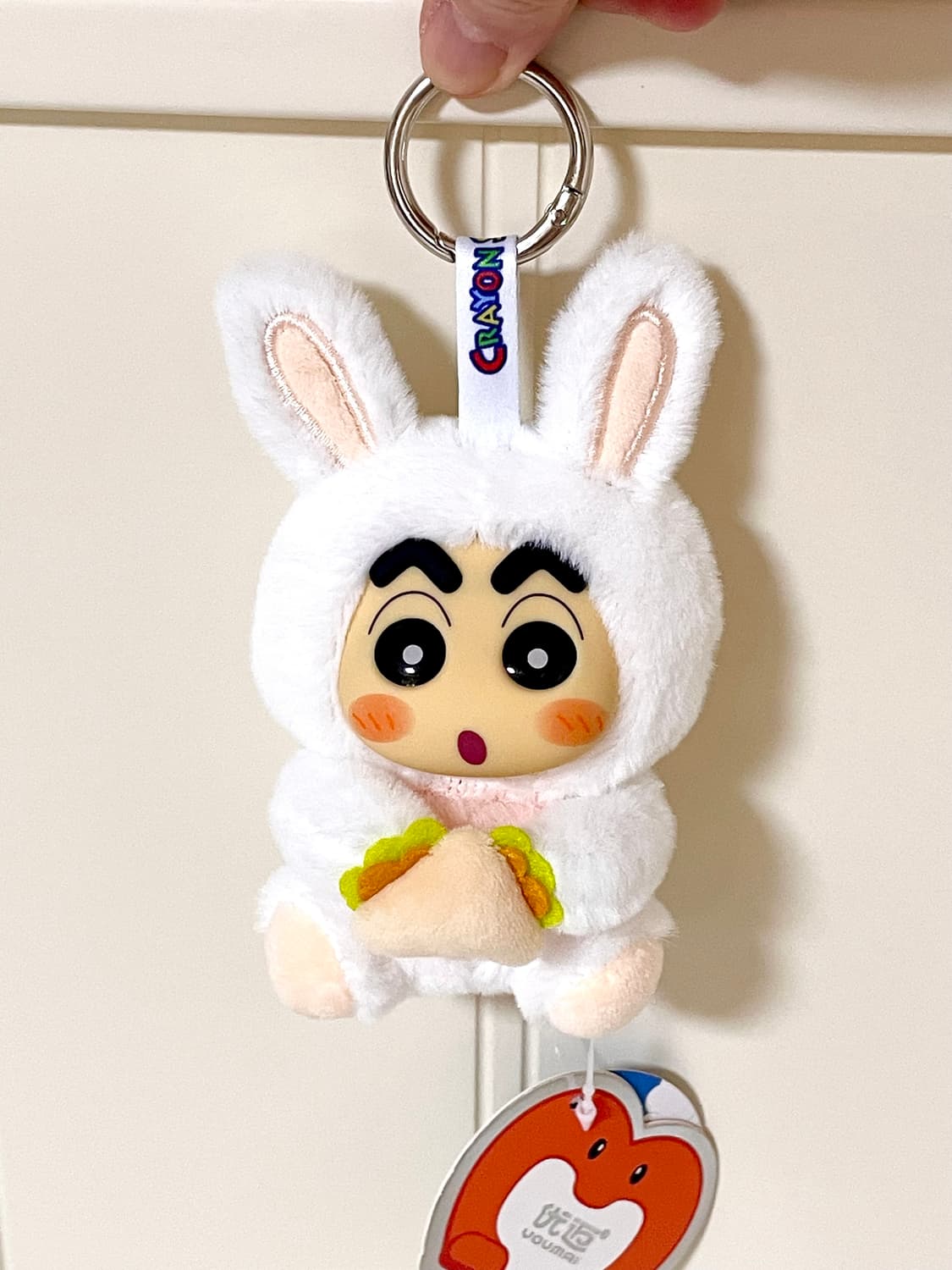 희귀)짱구 라부부 동물 토끼 인형 키링 상품이미지1