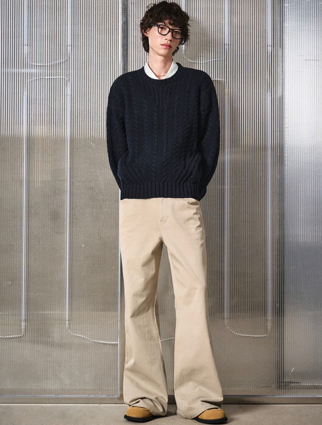 엘무드 / 스터디 와이드 플레어 치노팬츠 (베이지) / 46 상품이미지2