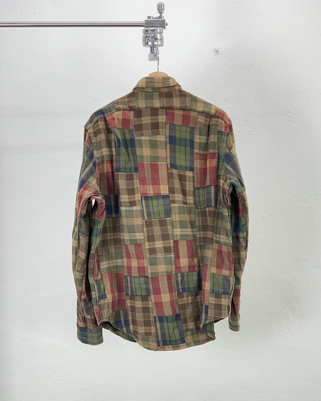 90s 폴로 랄프로렌 클래식 마드라스 패치워크 코튼 셔츠 상품이미지6