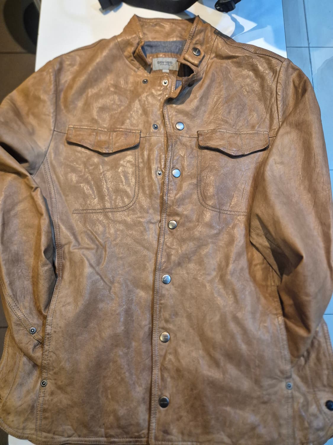 시리즈 셔츠형 양가죽 재킷 치수 100 판매합니다 상품이미지5