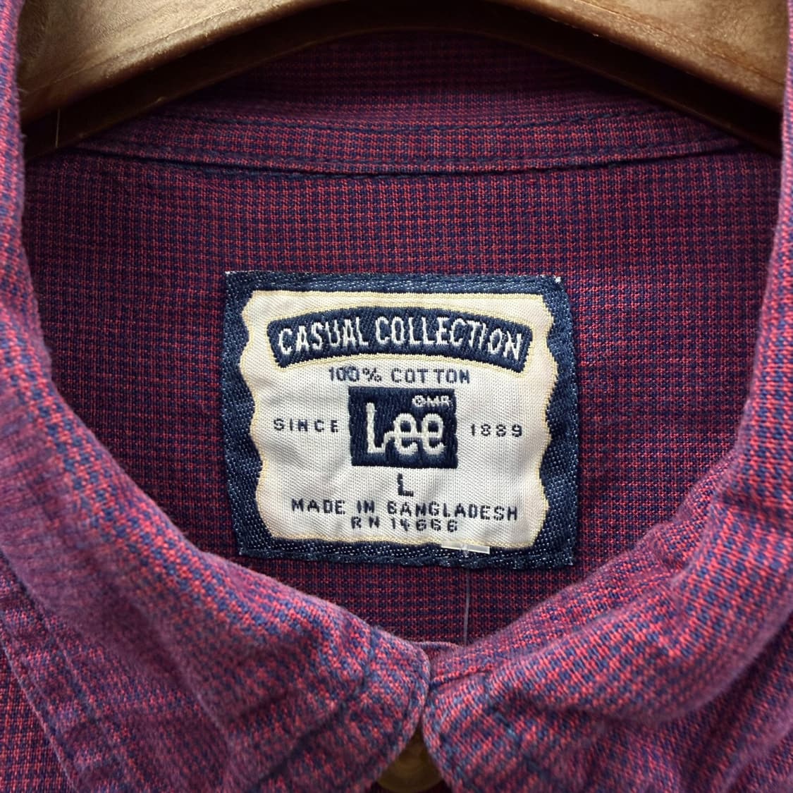 LEE 옥스포드 셔츠 후면 플릿스티치 디테일 보카시 멀티컬러 상품이미지6