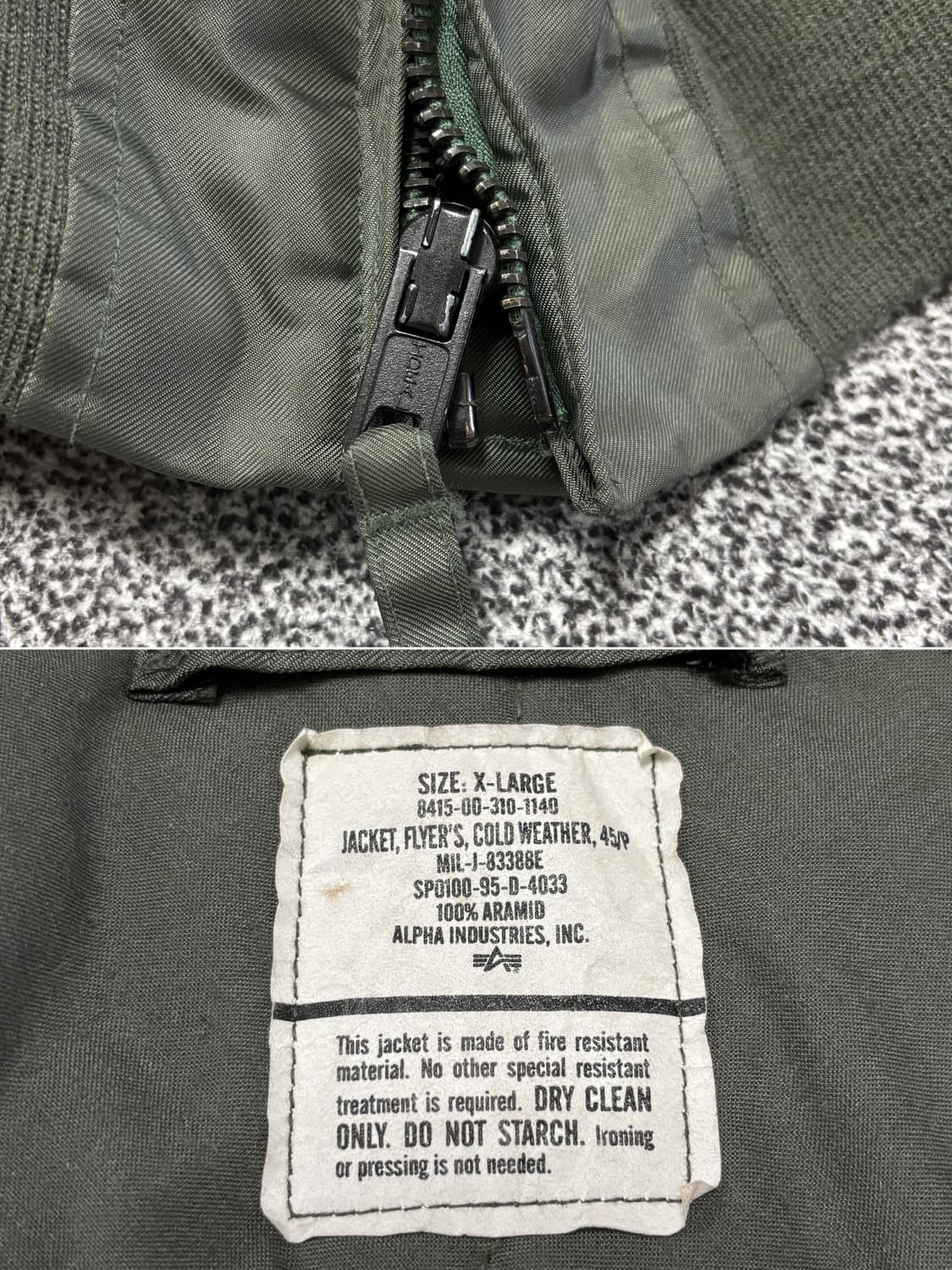 90s 오리지널 CWU-45P 플라이트 자켓 상품이미지4