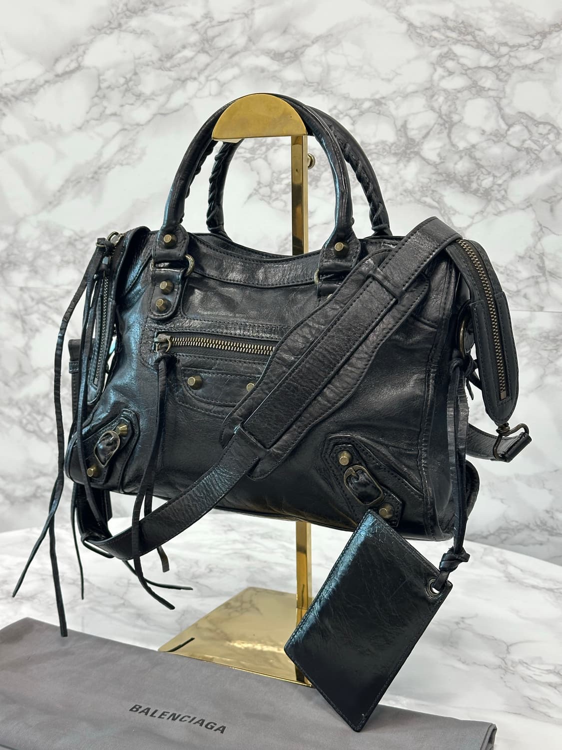 발렌시아가 모터 시티백 블랙 상품이미지2