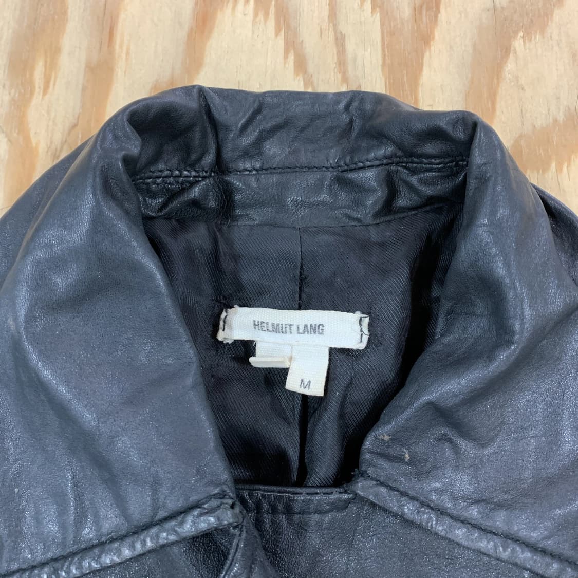 헬무트 랭 코팅 데님 바이커 자켓 상품이미지2