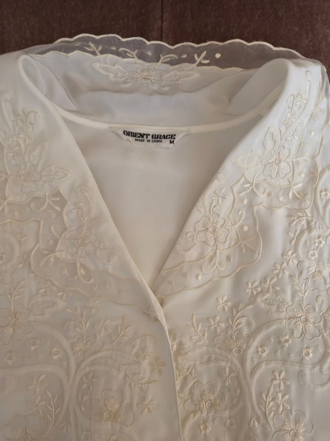 Orient grace 여성 빈티지자수실크블라우스 M사이즈 상품이미지7
