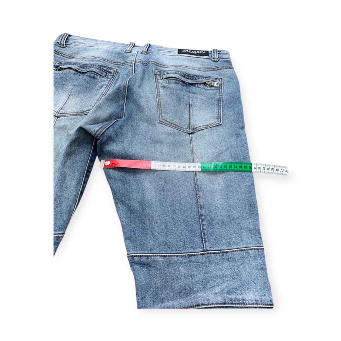 36)발망 워싱 데님 청바지 라이트블루 아이스진 데님팬츠 상품이미지6