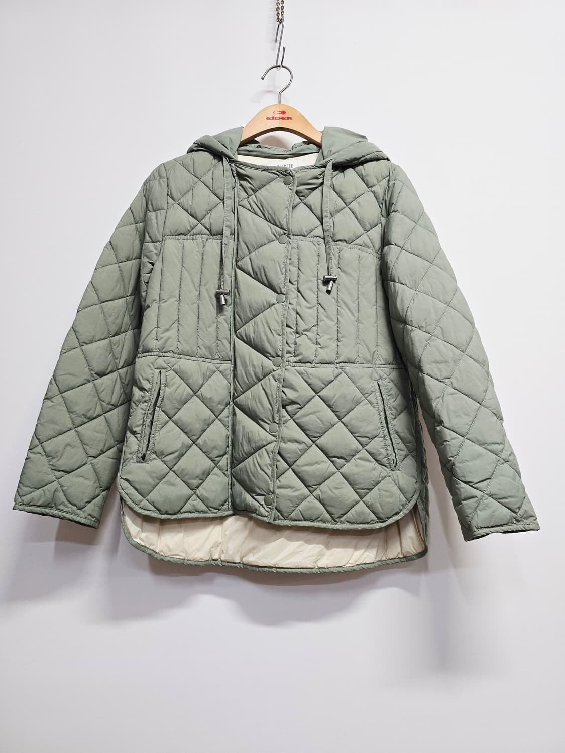블루페페 다이아 퀼팅 후드 자켓 민트 상품이미지1