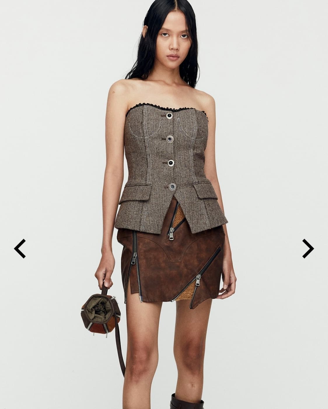 앤더슨벨 AIKA HERRINGBONE BUSTIER (GREY) 상품이미지4