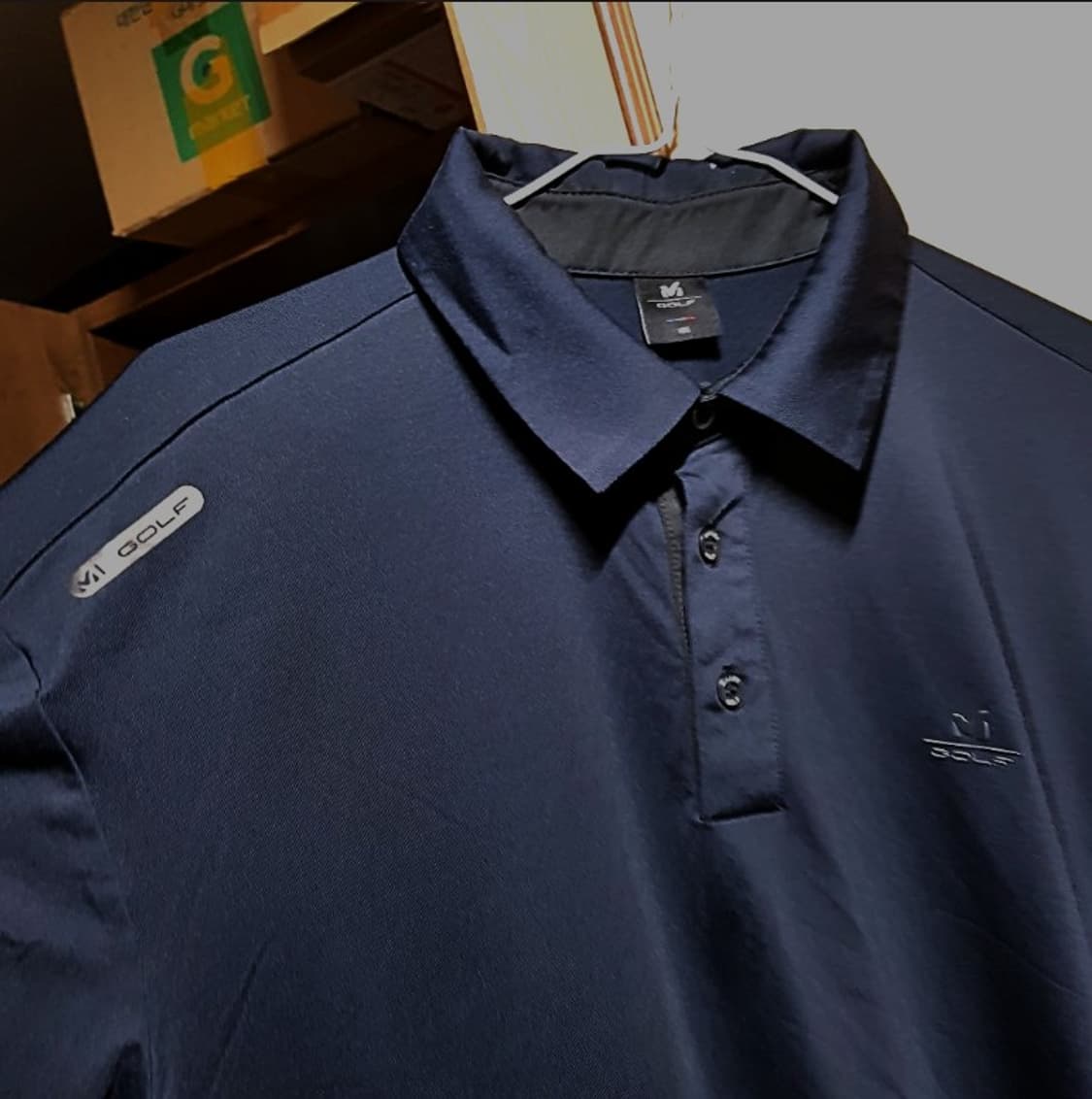 105/ 밀레 골프 /네이비 긴팔 카라셔츠 / 토318-후 상품이미지2