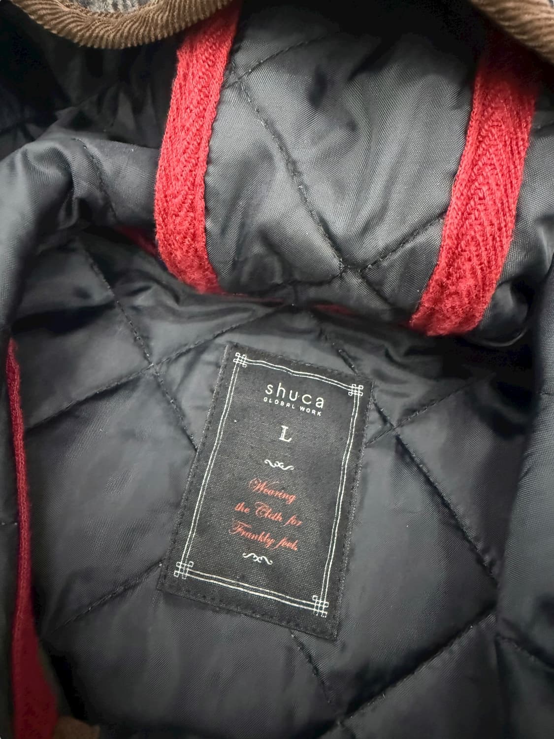 JPN shuca 체크 떡볶이 누빔 후드 숏코트 자켓 상품이미지8