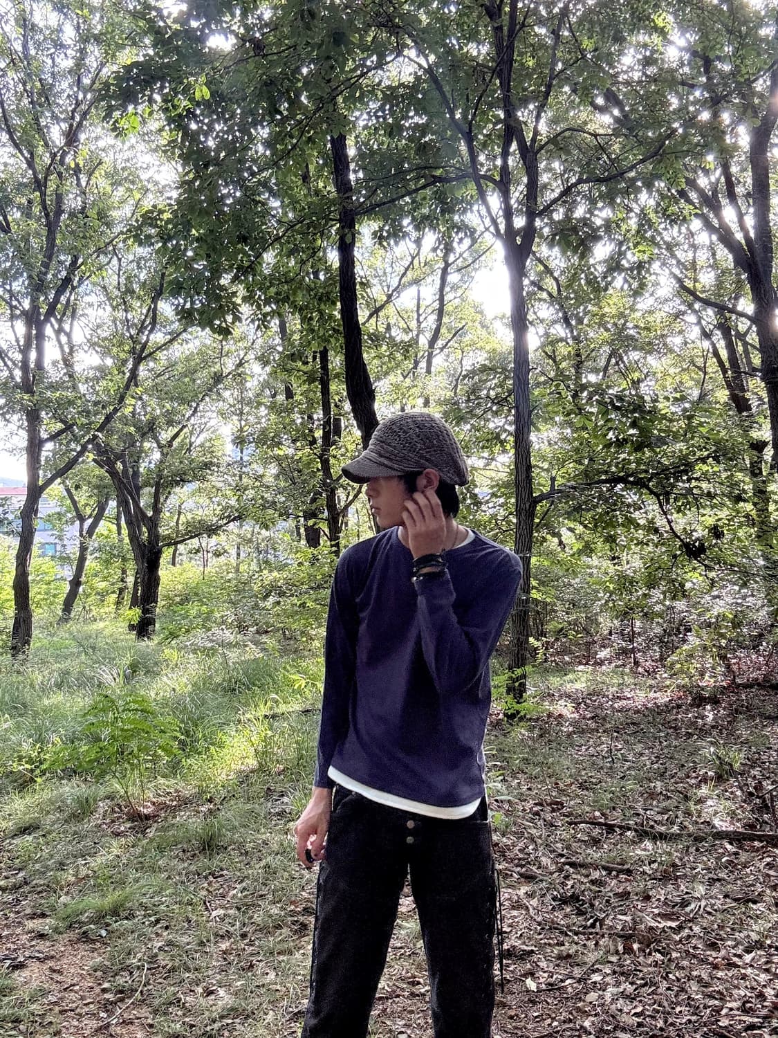 “Unknown” Navy Minimal Mood Layered Slee 상품이미지2