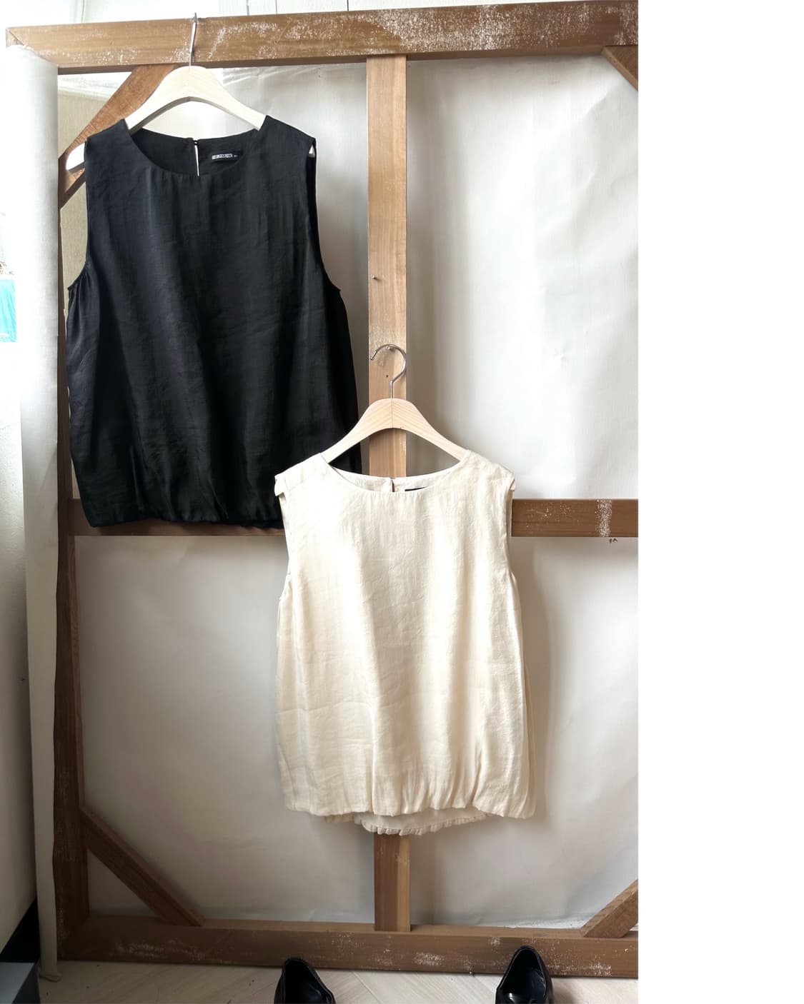 [Georges Rech] shirr sleeveless (black) 상품이미지1