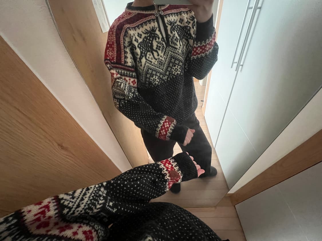 vintage nordic knit (착용컷) 상품이미지7