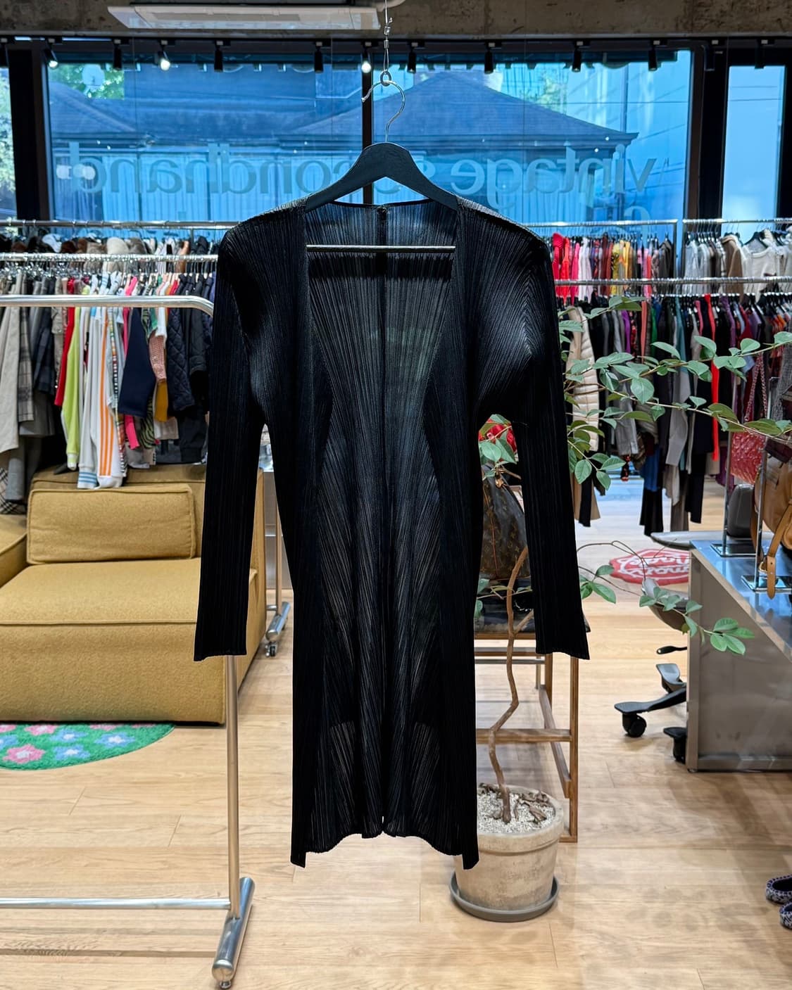 플리츠플리즈 블랙 링컬 오픈 자켓 상품이미지1