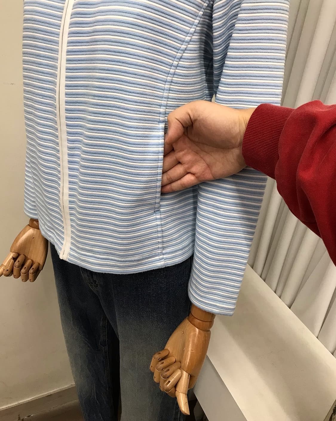 꾸레쥬 로고 단가라 집업 상품이미지9