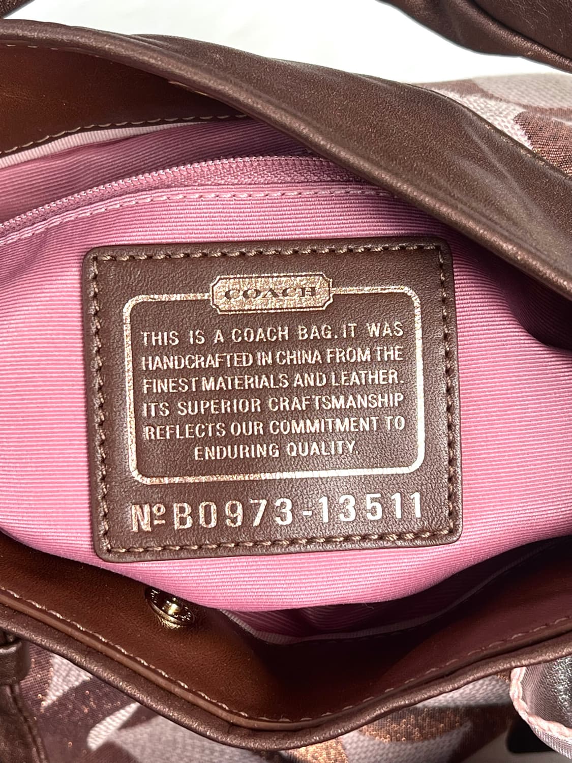 90s Coach Chocolate Rose Gold Signature 상품이미지9