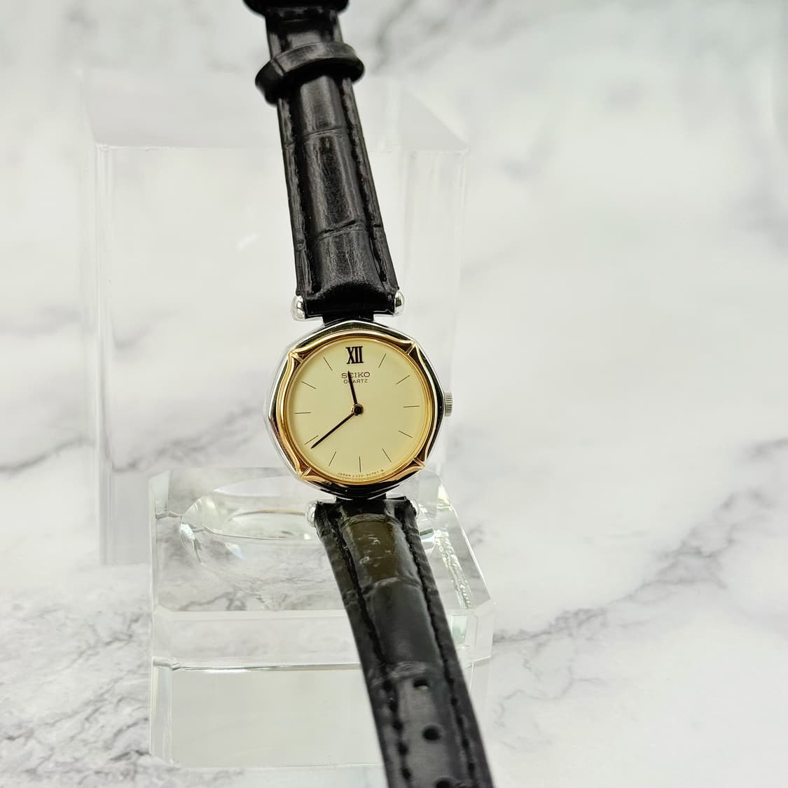70s80s 빈티지 세이코 플라워 베젤 콤비 로마다이얼 워치 상품이미지6