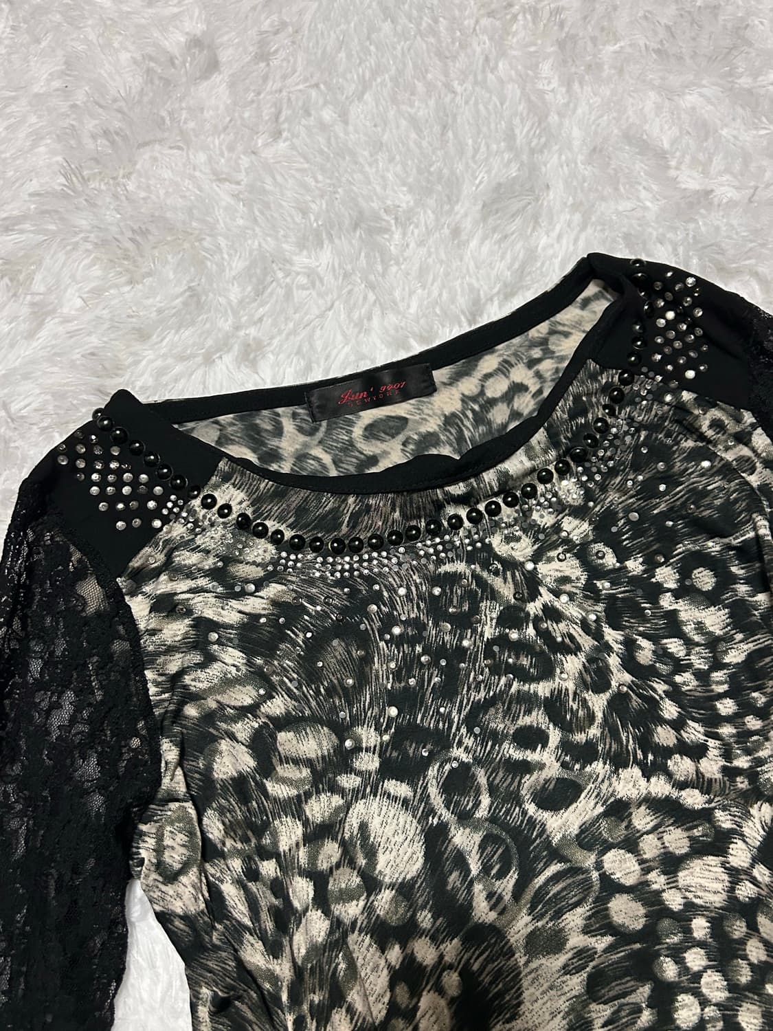 leopard gal see-through sleeve  상품이미지2