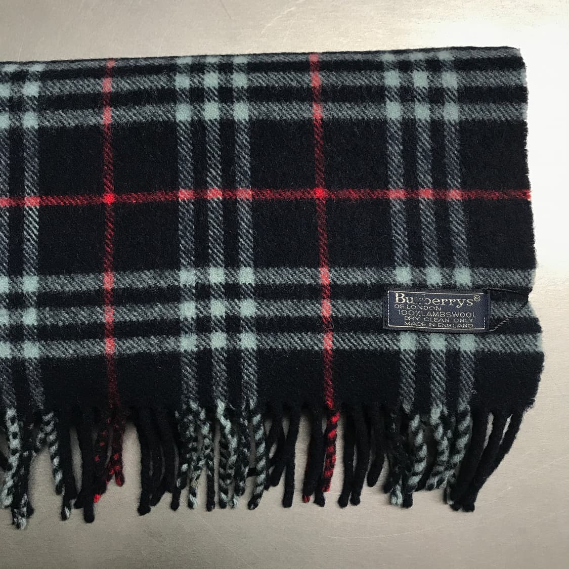 버버리 정품 램스울 머플러 네이비 상품이미지3