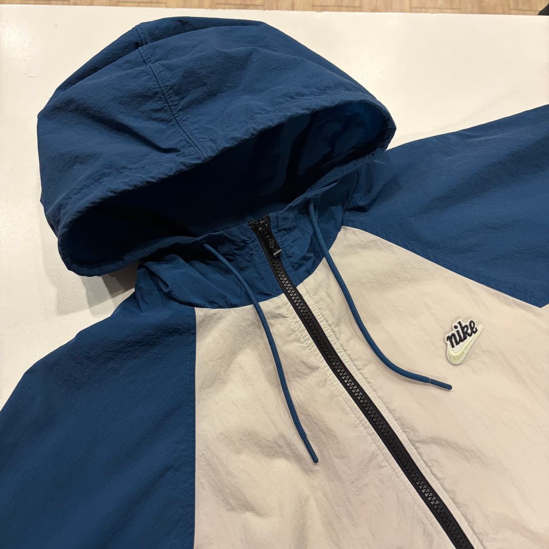 [2XL] 나이키 컬러블록 바람막이 후드집업 네이비 B981 상품이미지3