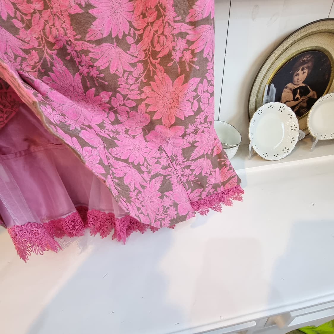 핑크 플라워 레이스 슬립원피스 상품이미지5