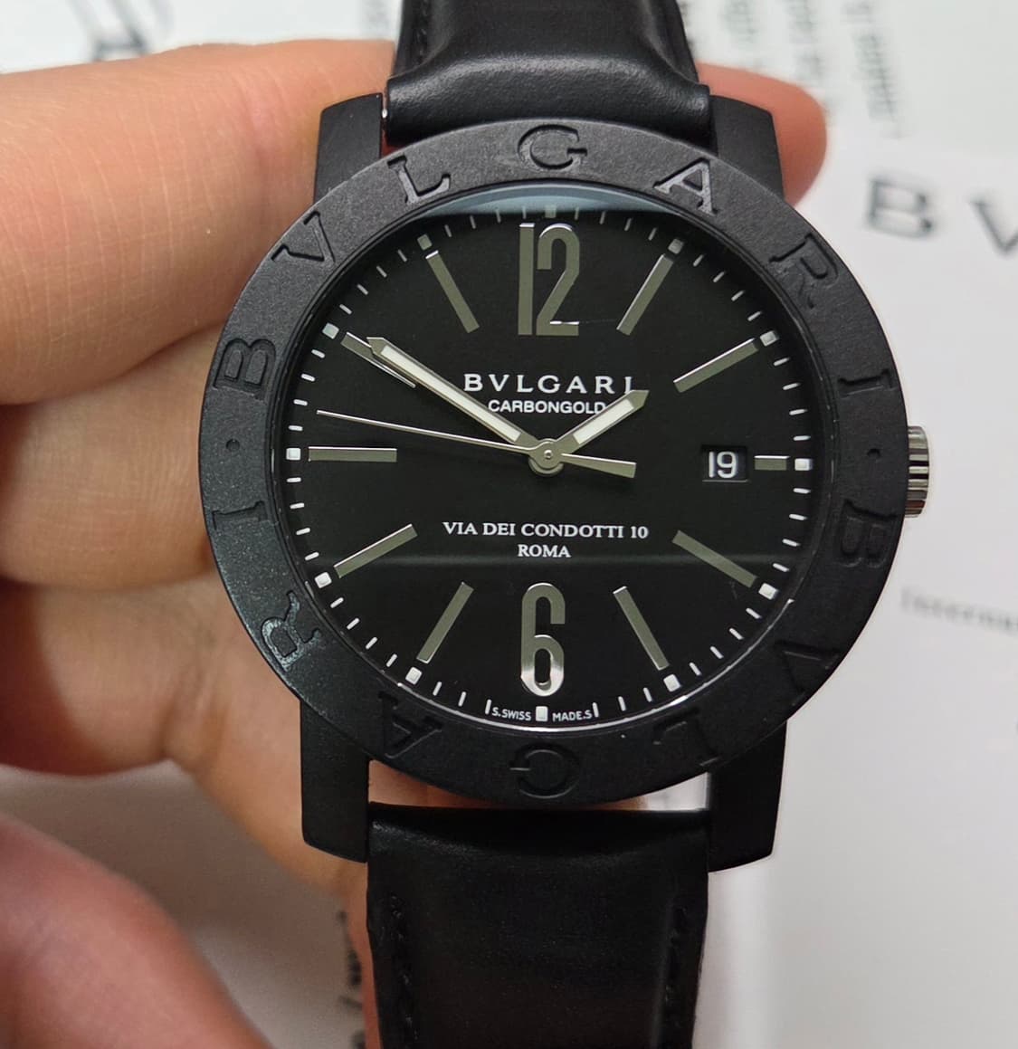 레어] 불가리 카본골드 로마 화골 콤비 40mm 한정판 오토매틱  상품이미지3